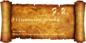 Filippovics Uzonka névjegykártya